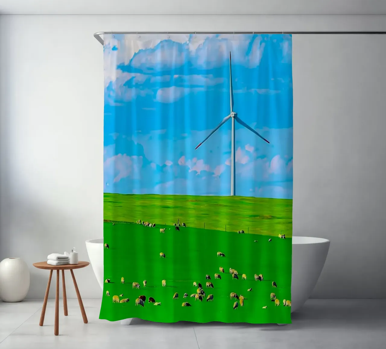 windmill in space field tenda da doccia da juli