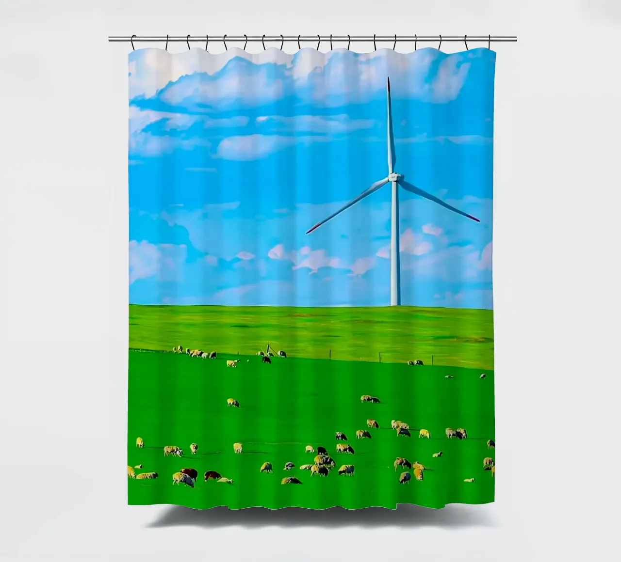 windmill in space field tenda da doccia da juli