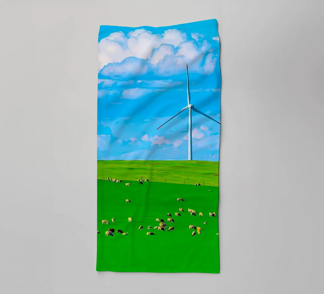 windmill in space field Handtuch von juli