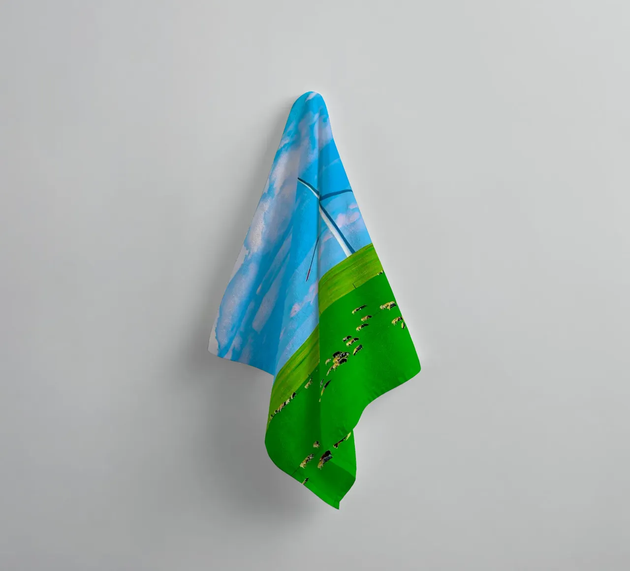 windmill in space field Handtuch von juli