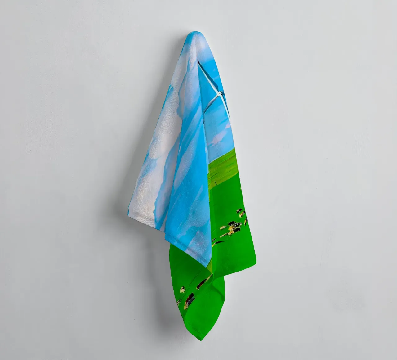 windmill in space field Handtuch von juli