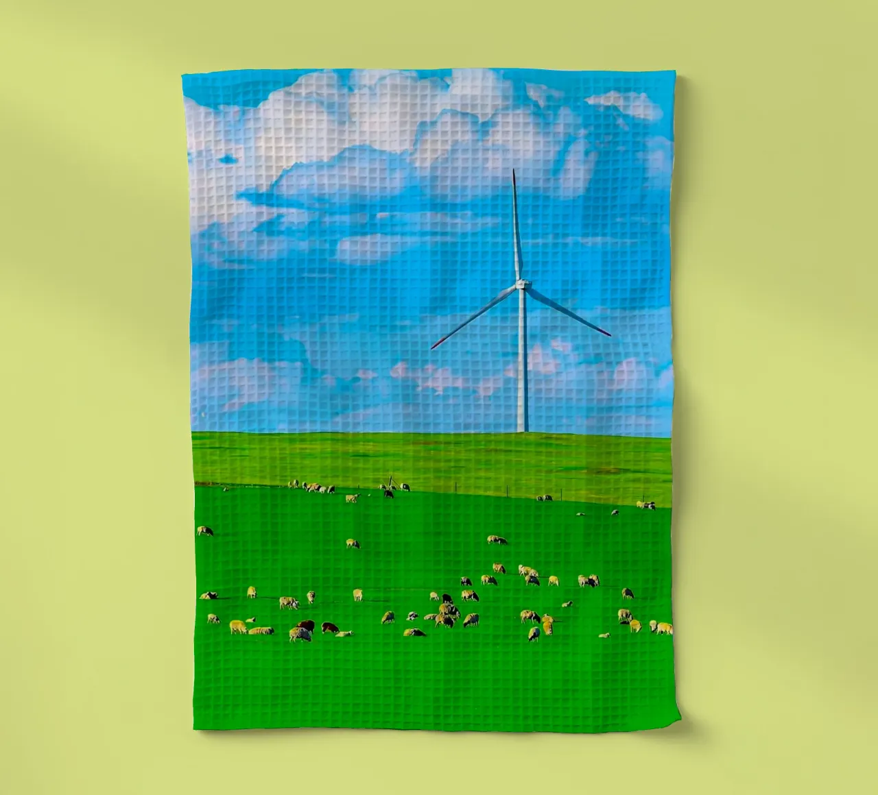 windmill in space field canovaccio da cucina da juli