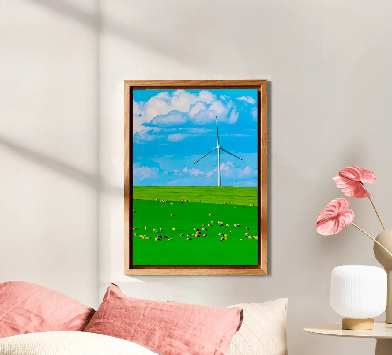 windmill in space field alluminio dibond da juli