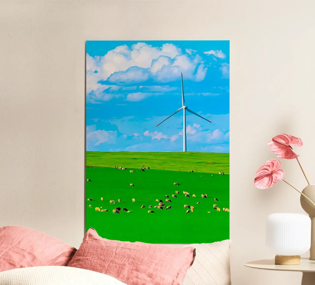 windmill in space field alluminio dibond da juli