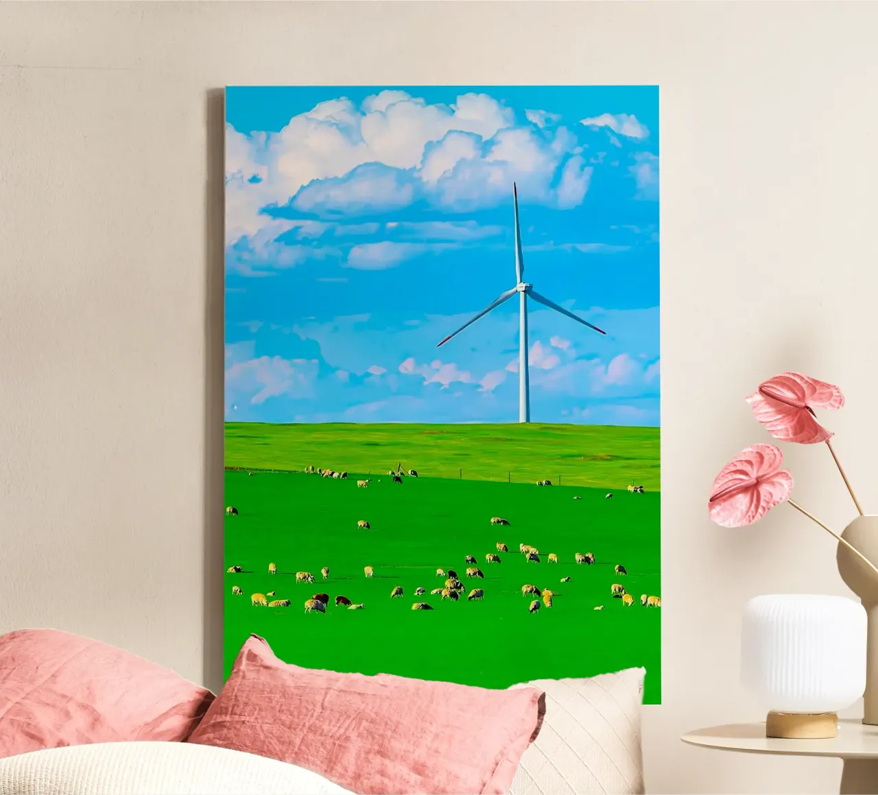 windmill in space field tela da juli