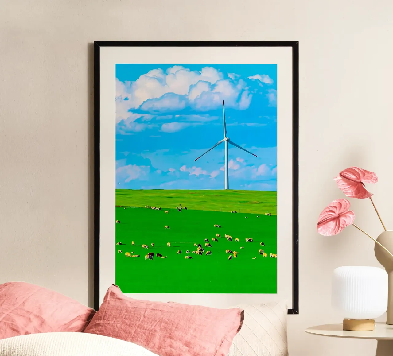 windmill in space field hahnemühle van juli