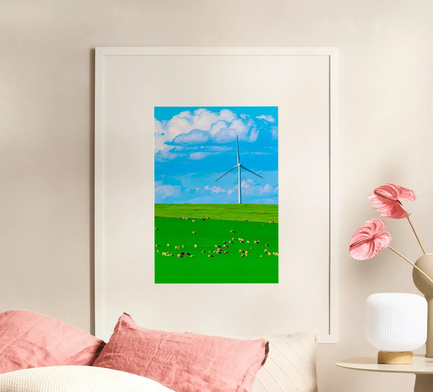 windmill in space field poster da juli