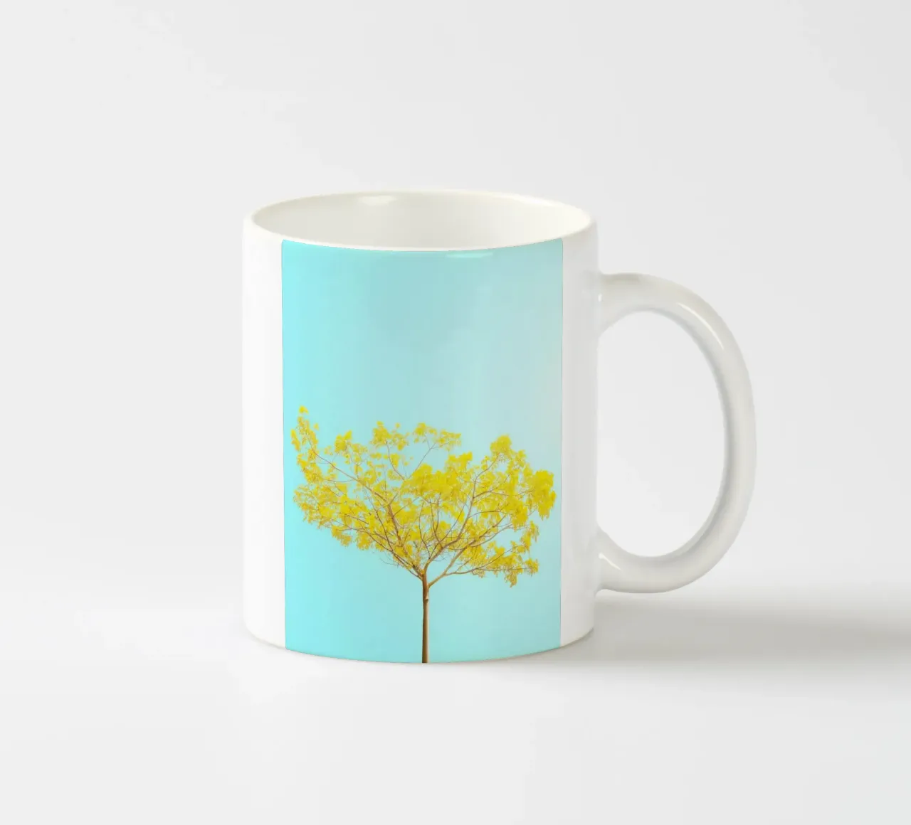 yellow branch tazza in ceramica da juli