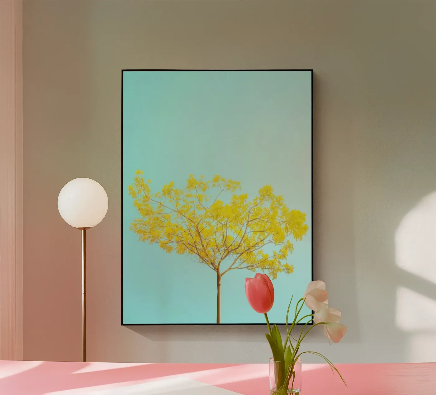 yellow branch acryl van juli