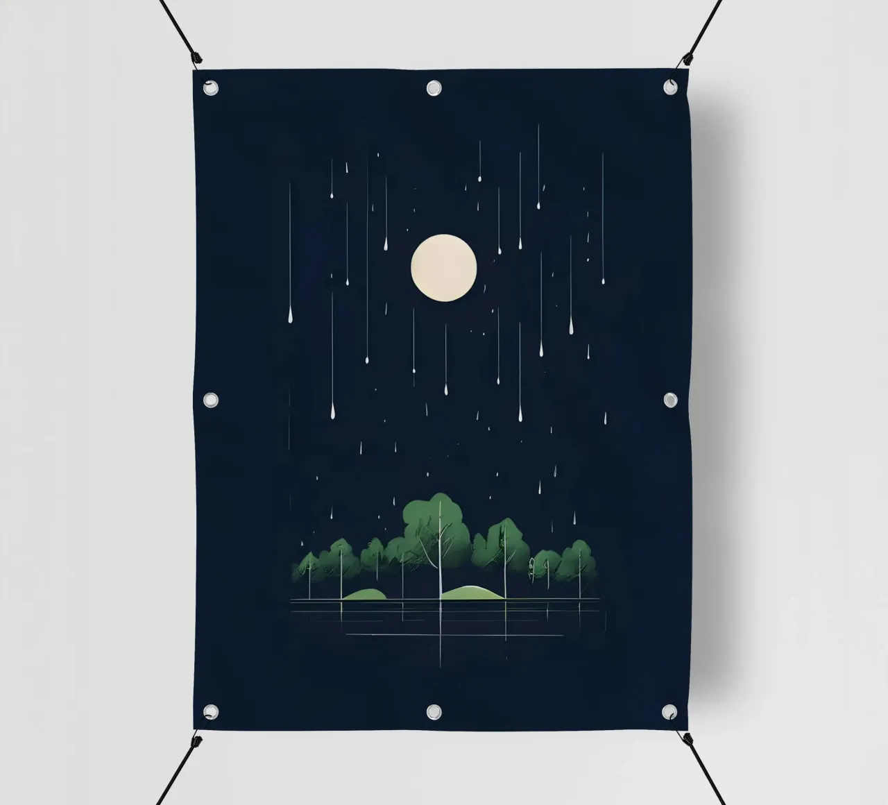 Sereno calare della notte telo in pvc da Artistic-shop