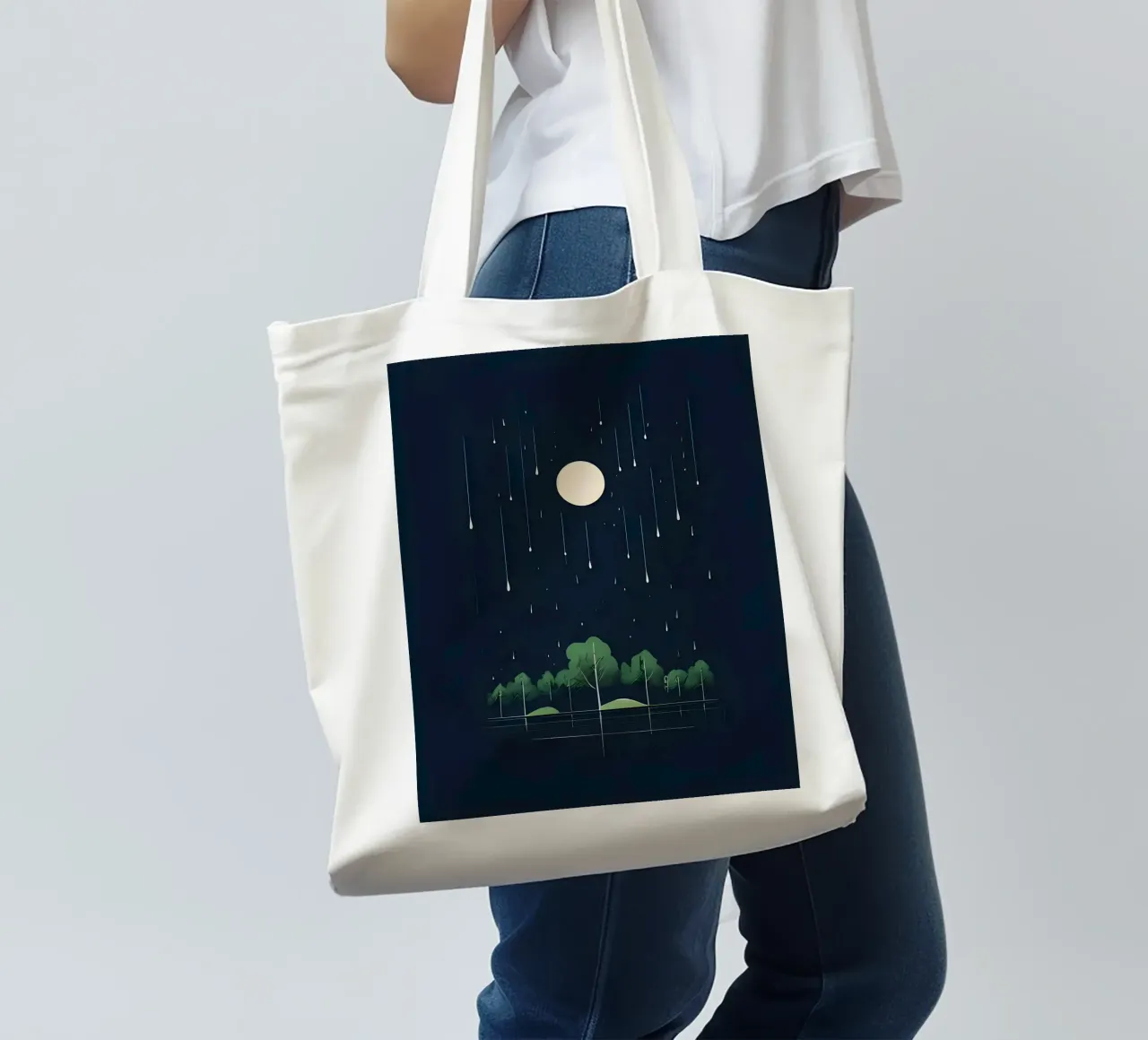 Sereno calare della notte borsa in juta da Artistic-shop