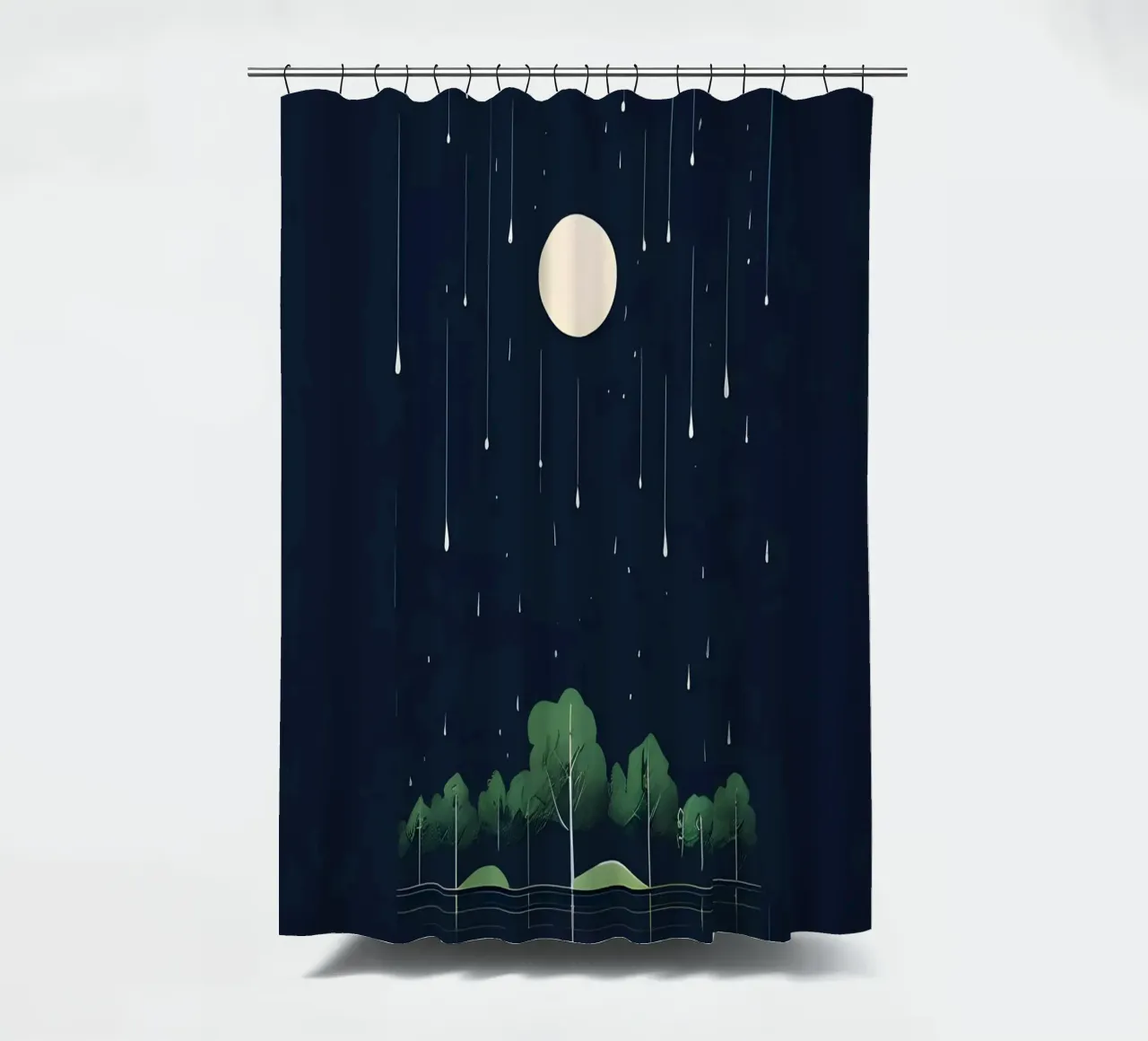 Sereno calare della notte tenda da doccia da Artistic-shop