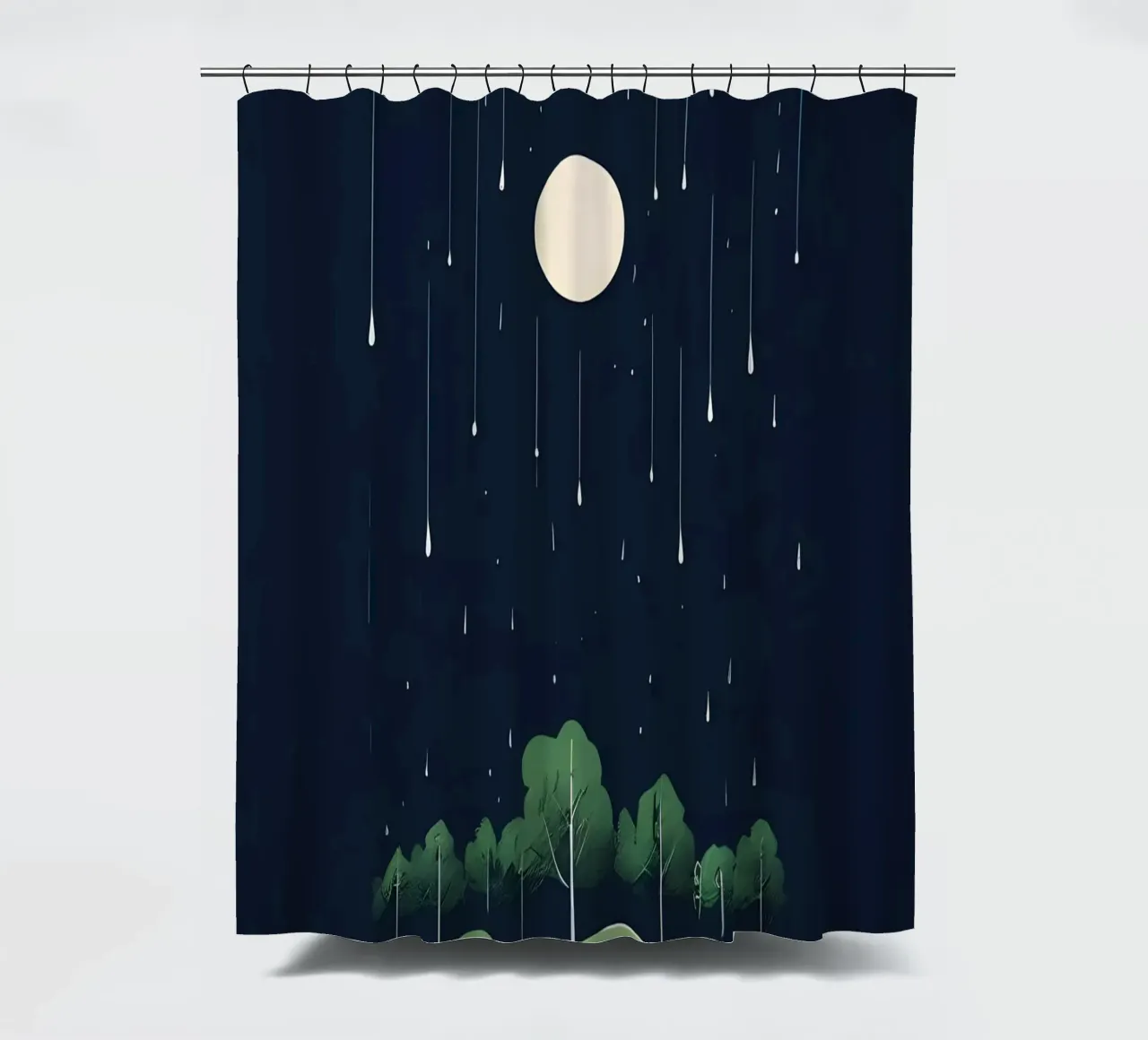 Sereno calare della notte tenda da doccia da Artistic-shop