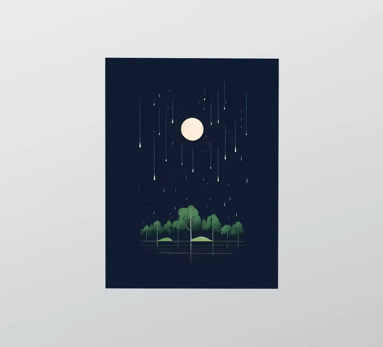Serene Nightfall sticker by Artistic-shop