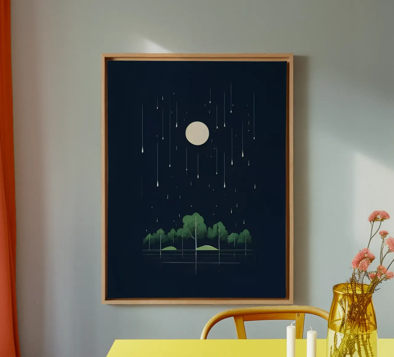 Sereno calare della notte tela con Cornice a cassetta da Artistic-shop