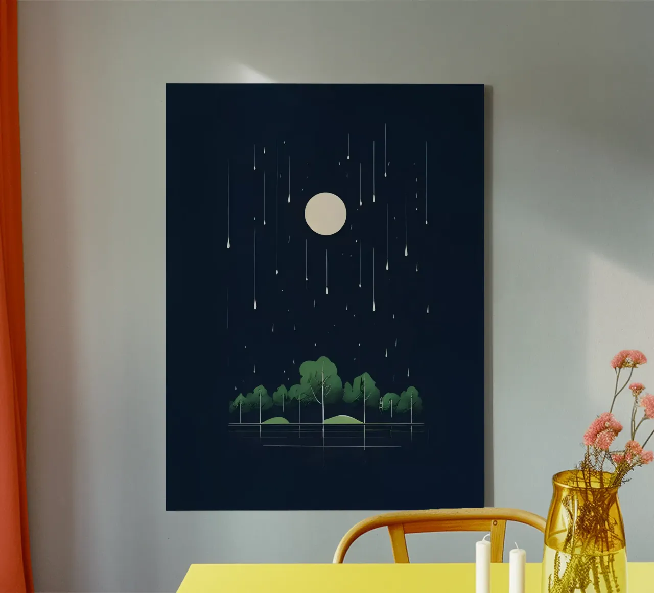 Sereno calare della notte tela con Cornice a cassetta da Artistic-shop
