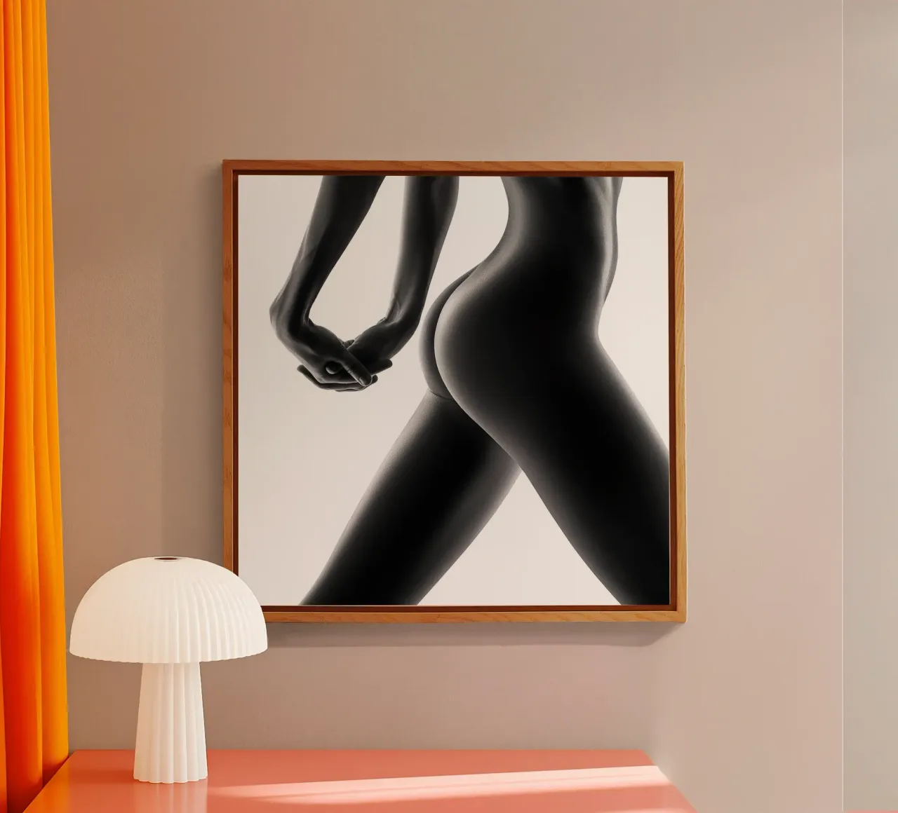 Paesaggio corporeo nudo su bianco 02 plexiglass da Lora