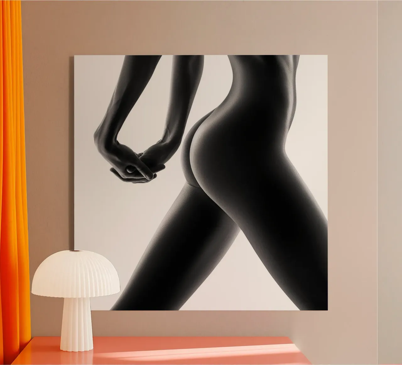 Paesaggio corporeo nudo su bianco 02 plexiglass da Lora