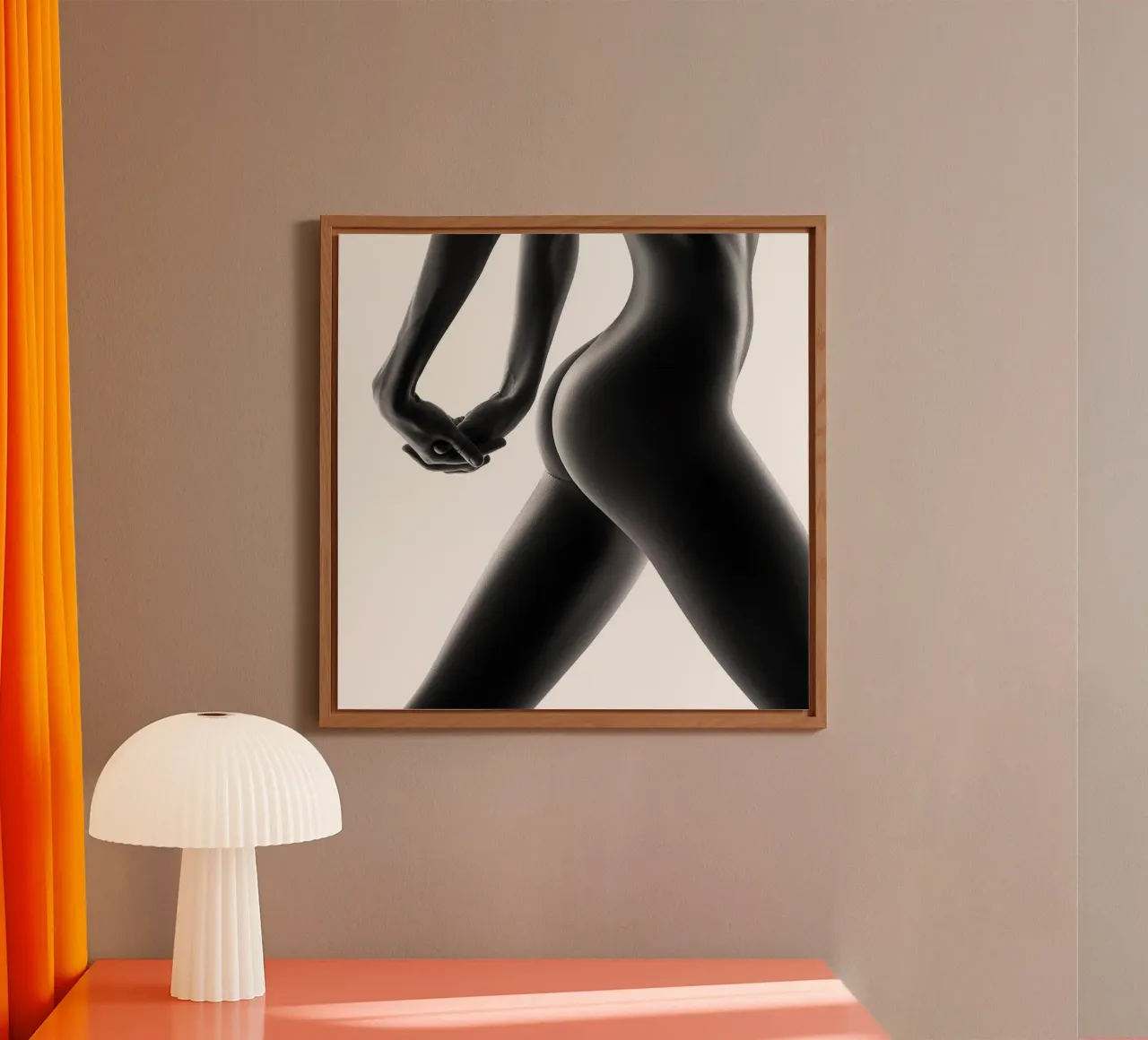 Paesaggio corporeo nudo su bianco 02 alluminio dibond da Lora