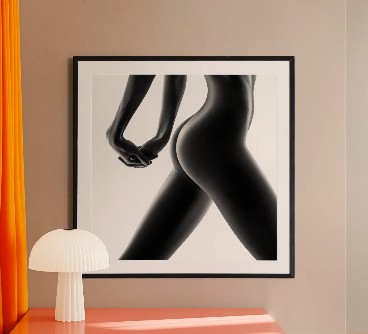 Paesaggio corporeo nudo su bianco 02 carta hahnemühle da Lora