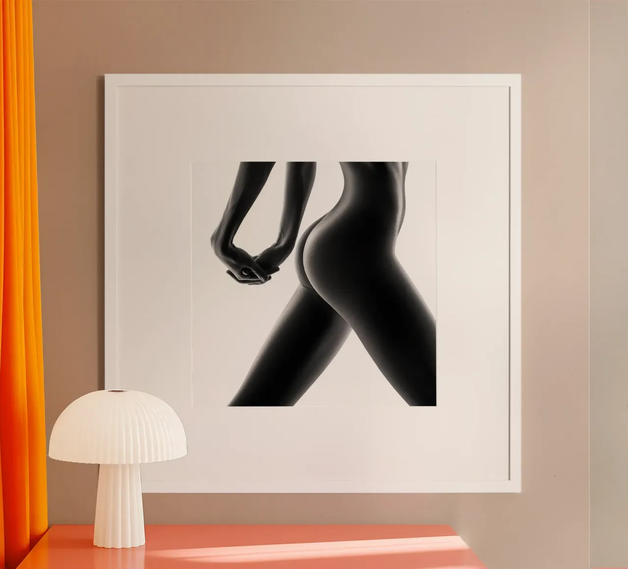 Paesaggio corporeo nudo su bianco 02 carta hahnemühle da Lora
