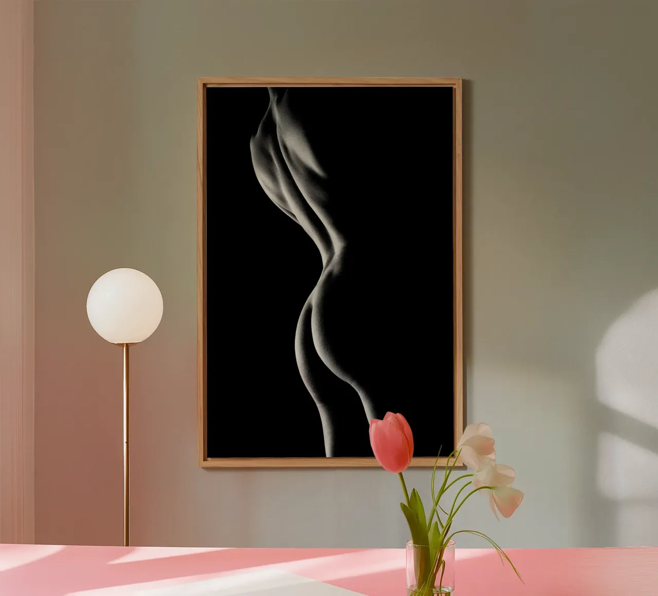 Sagome di una donna nuda alluminio dibond da Lora