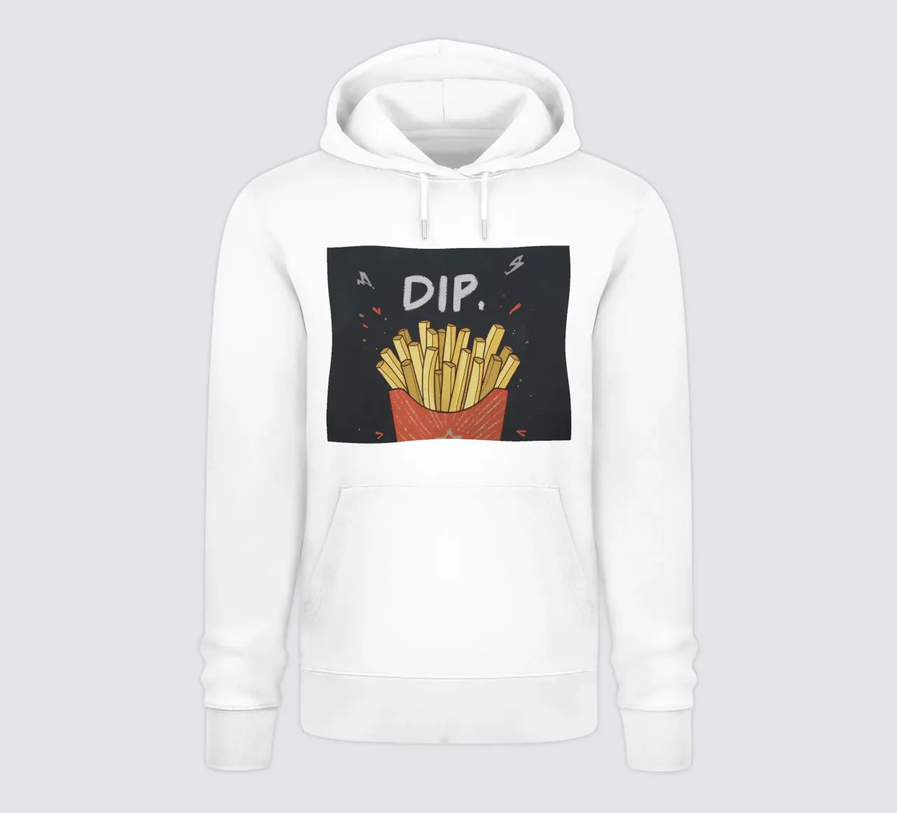 Patate fritte "DIP, EAT, REPEAT". felpa con cappuccio da DesignDoodle