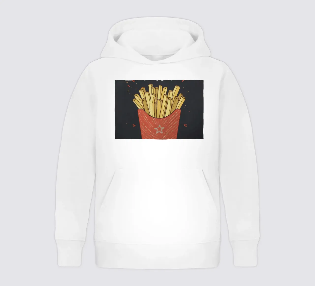 Patate fritte "DIP, EAT, REPEAT". felpa bambino con cappuccio da DesignDoodle
