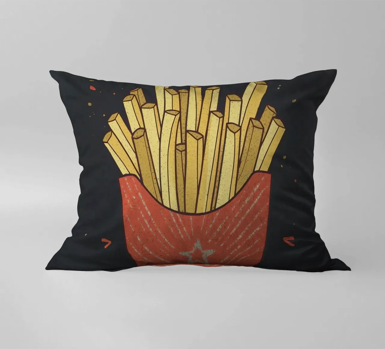 Patate fritte "DIP, EAT, REPEAT". cuscino da DesignDoodle