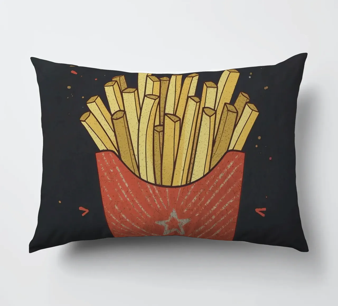 Patate fritte "DIP, EAT, REPEAT". cuscino da DesignDoodle