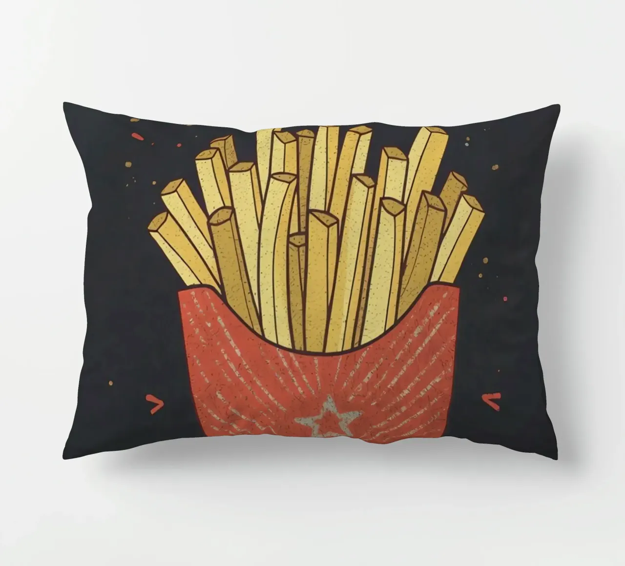 Patate fritte "DIP, EAT, REPEAT". cuscino da DesignDoodle