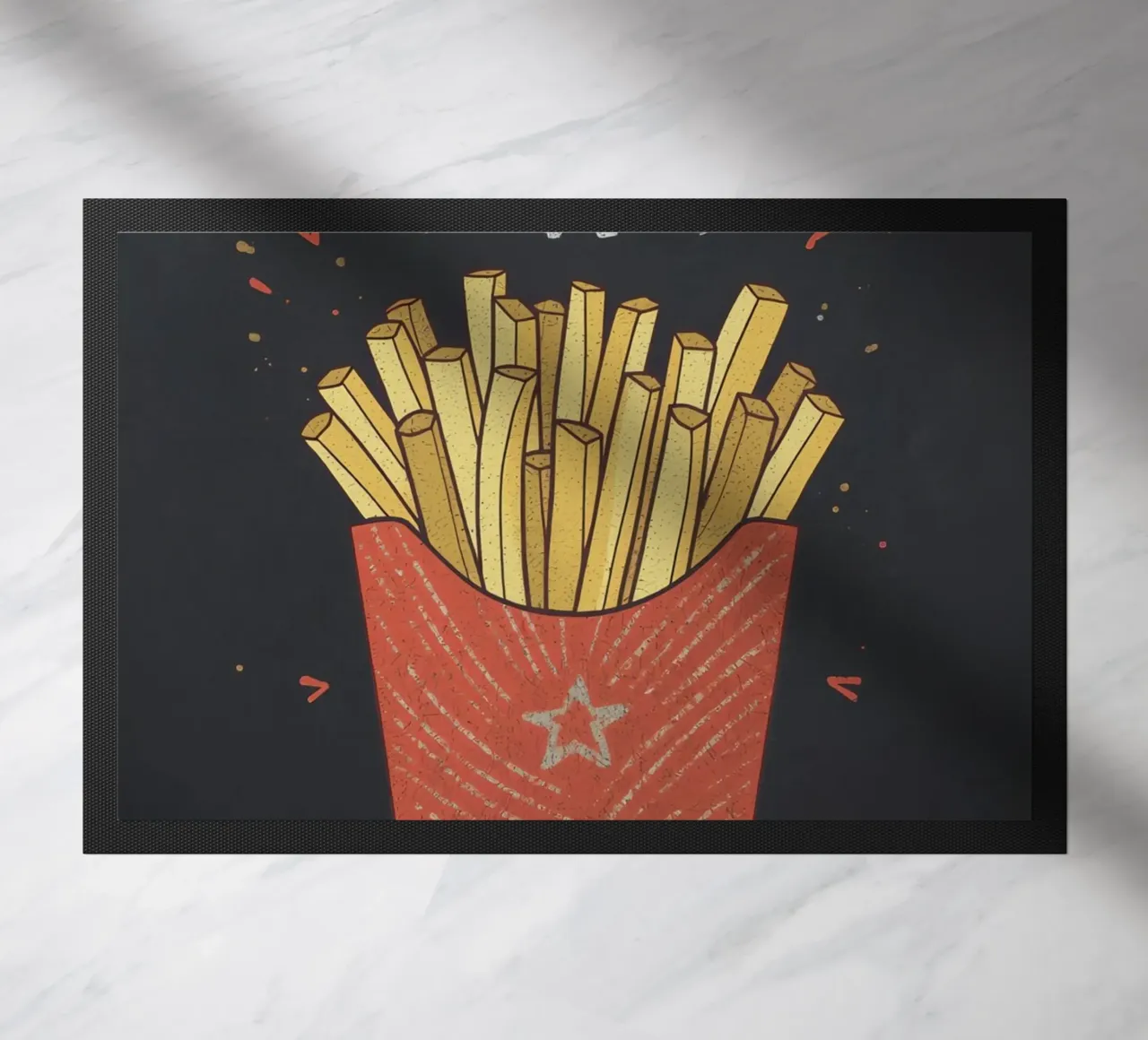 Patate fritte "DIP, EAT, REPEAT". zerbino da DesignDoodle
