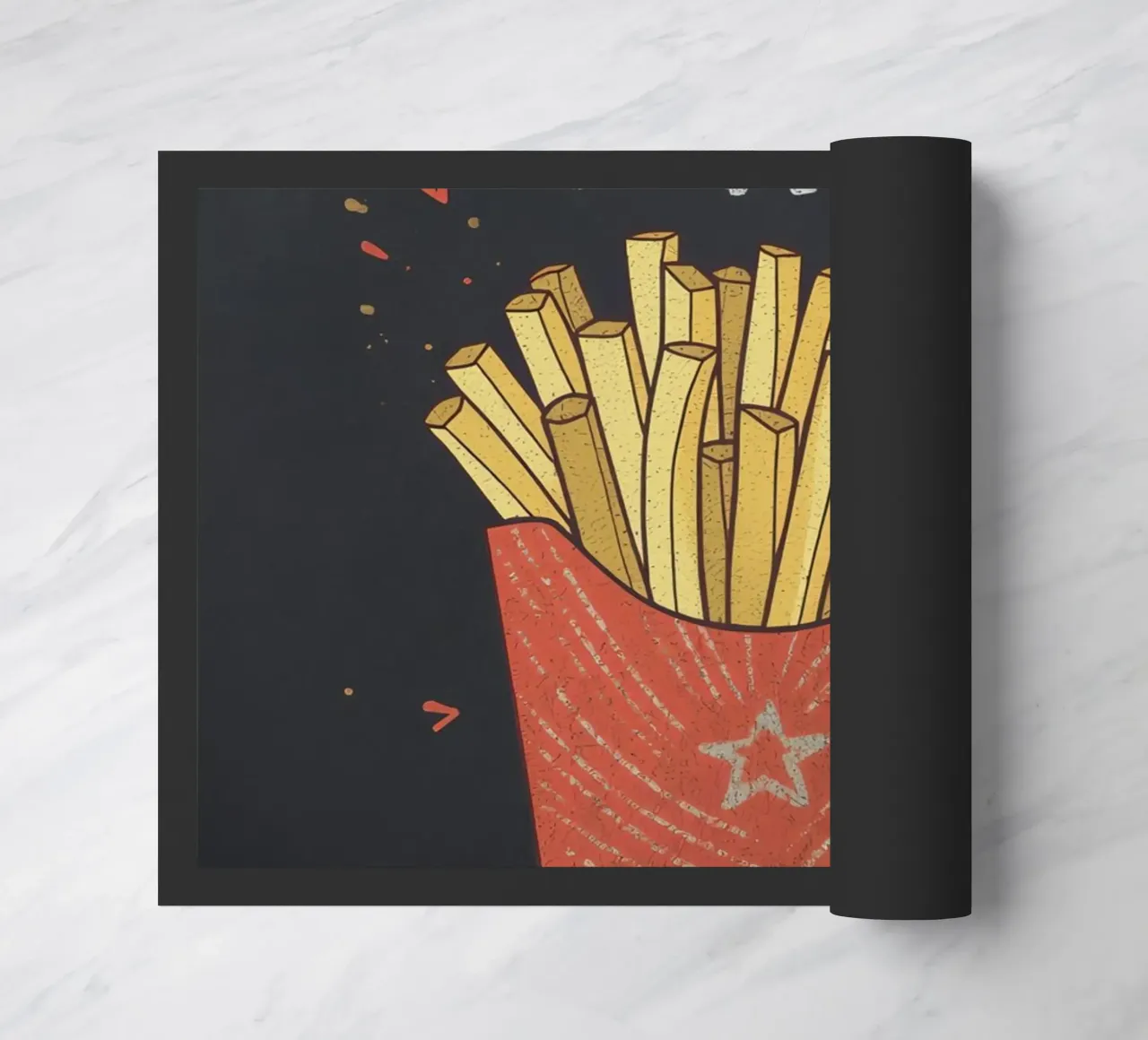 Patate fritte "DIP, EAT, REPEAT". zerbino da DesignDoodle