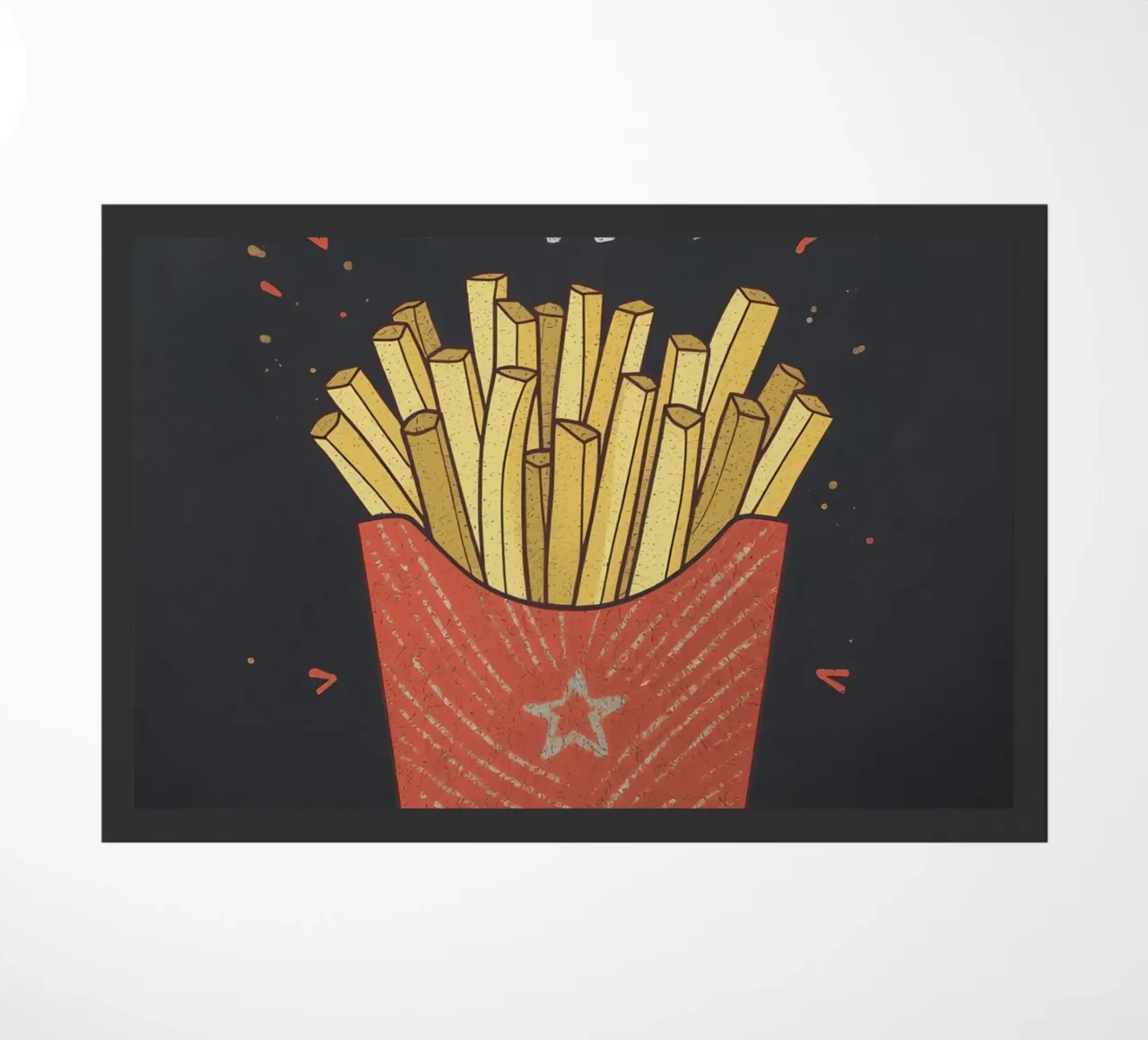 Patate fritte "DIP, EAT, REPEAT". zerbino da DesignDoodle