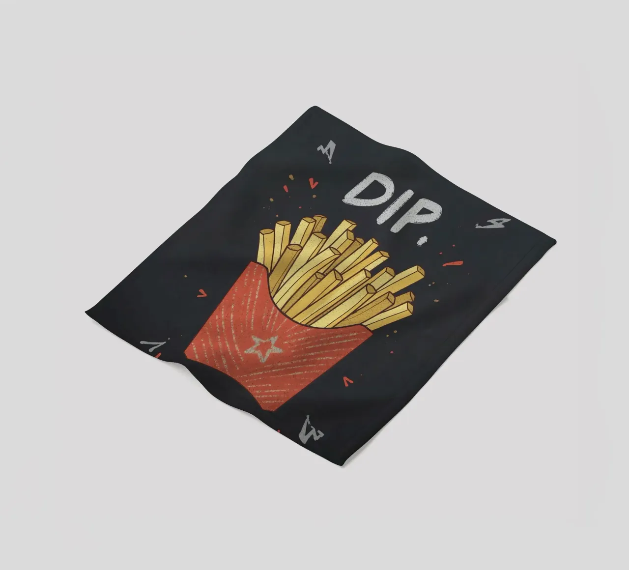 Patate fritte "DIP, EAT, REPEAT". coperta in pile da DesignDoodle