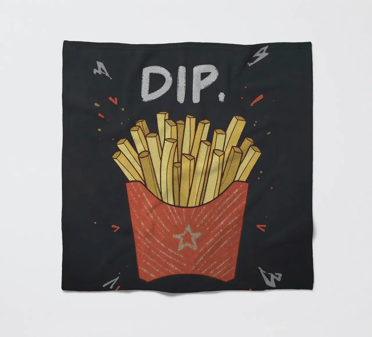Patate fritte "DIP, EAT, REPEAT". coperta in pile da DesignDoodle