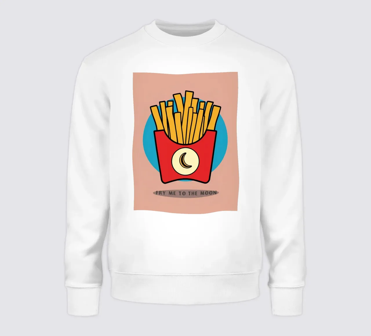 Patate fritte "Fry Me to The Moon" (friggimi fino alla luna) felpa da DesignDoodle