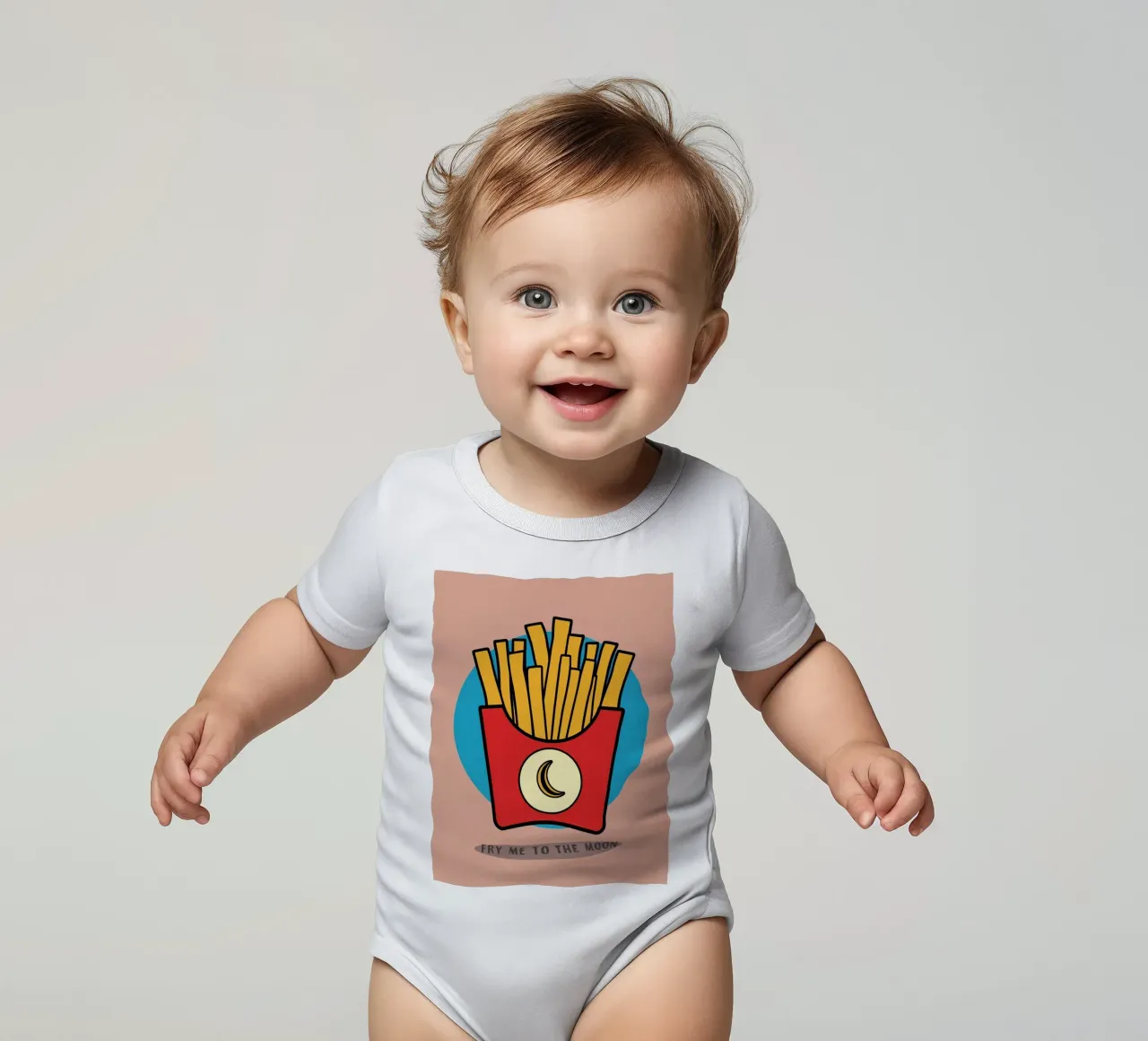 Frites "Fry Me to The Moon" (frites jusqu'à la lune) body bébé de DesignDoodle