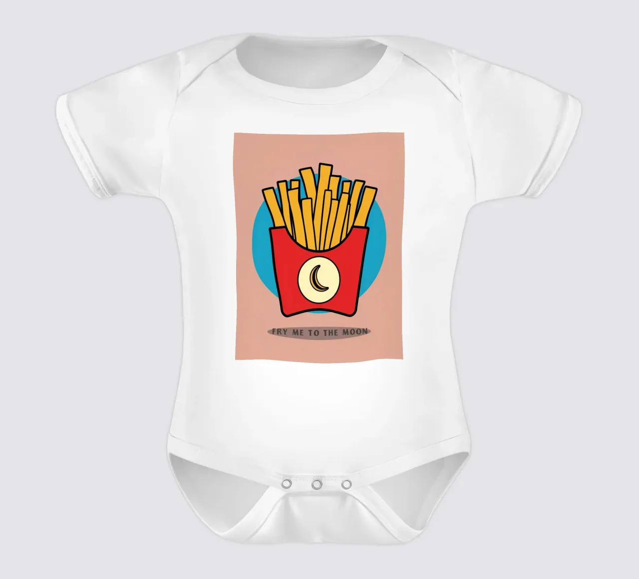 Frites "Fry Me to The Moon" (frites jusqu'à la lune) body bébé de DesignDoodle