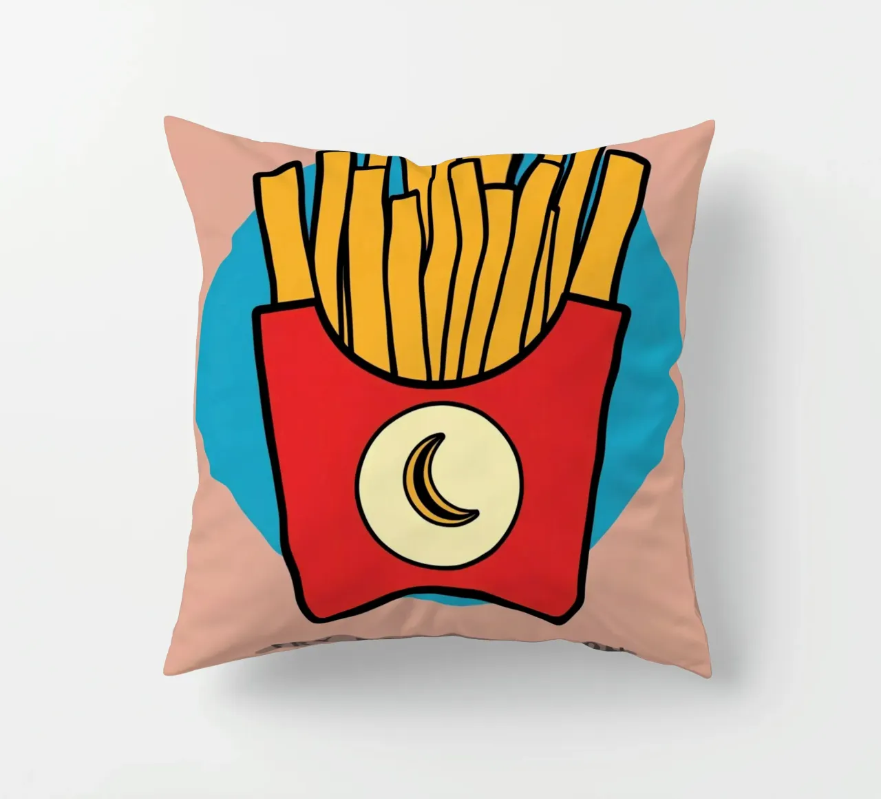 Patate fritte "Fry Me to The Moon" (friggimi fino alla luna) cuscino da DesignDoodle