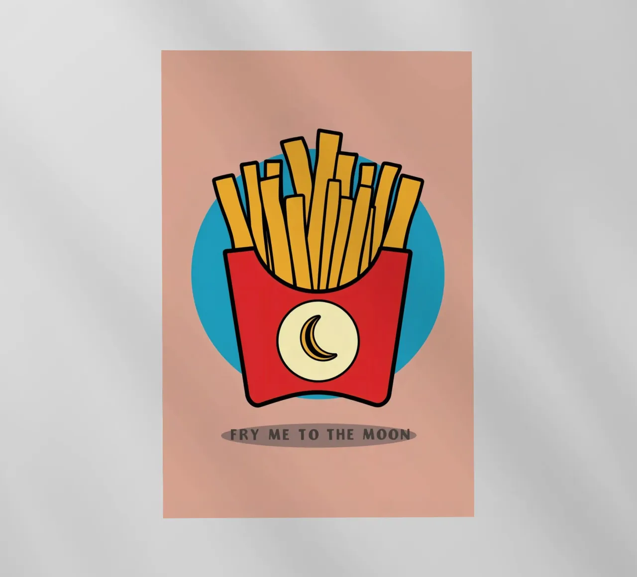 Patate fritte "Fry Me to The Moon" (friggimi fino alla luna) pellicola backlit da DesignDoodle