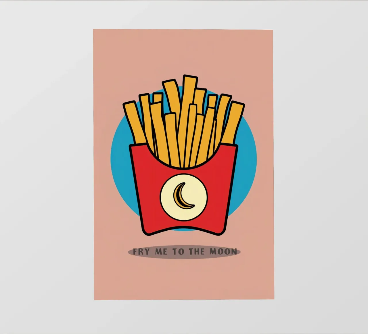 Patate fritte "Fry Me to The Moon" (friggimi fino alla luna) pellicola backlit da DesignDoodle