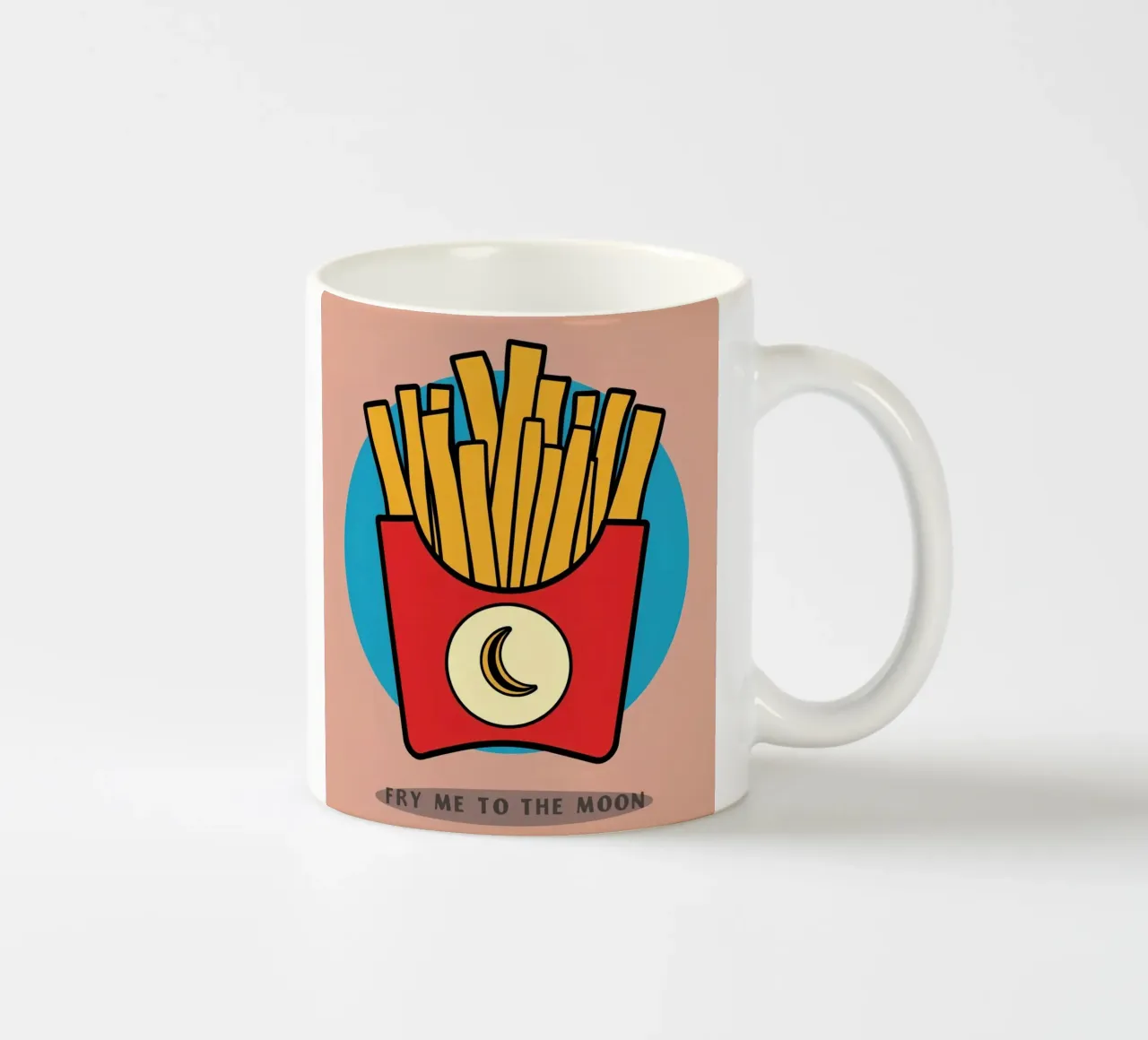 Patate fritte "Fry Me to The Moon" (friggimi fino alla luna) tazza in ceramica da DesignDoodle