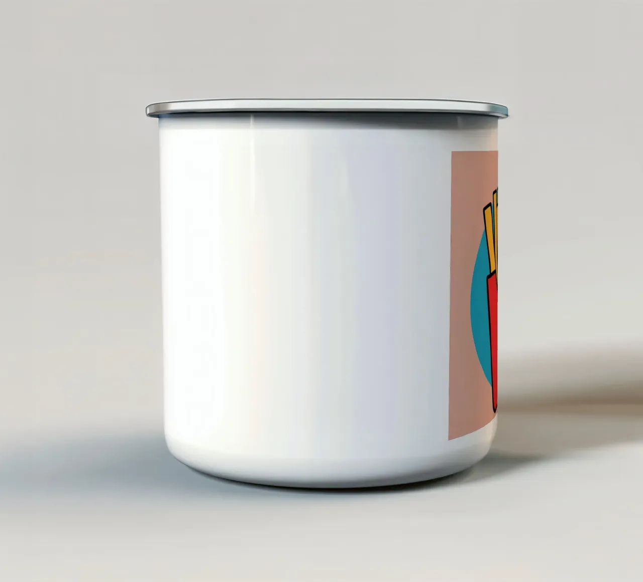 Patate fritte "Fry Me to The Moon" (friggimi fino alla luna) tazza in smalto da DesignDoodle