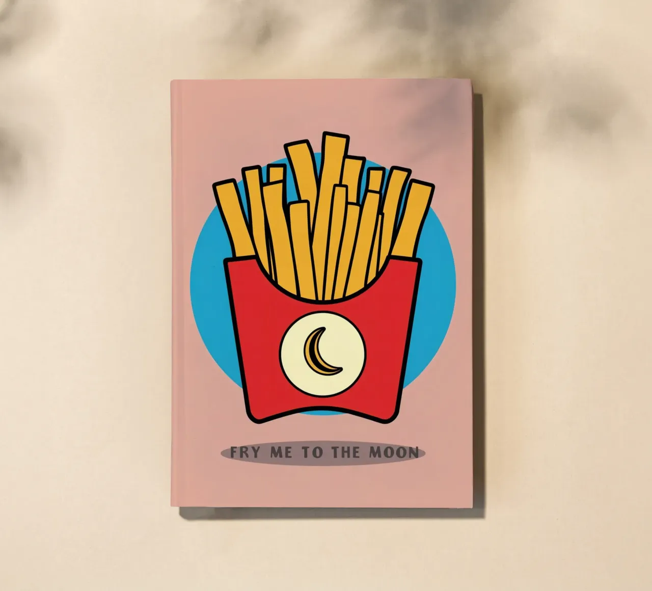 Frites "Fry Me to The Moon" (frites jusqu'à la lune) carnet de notes de DesignDoodle