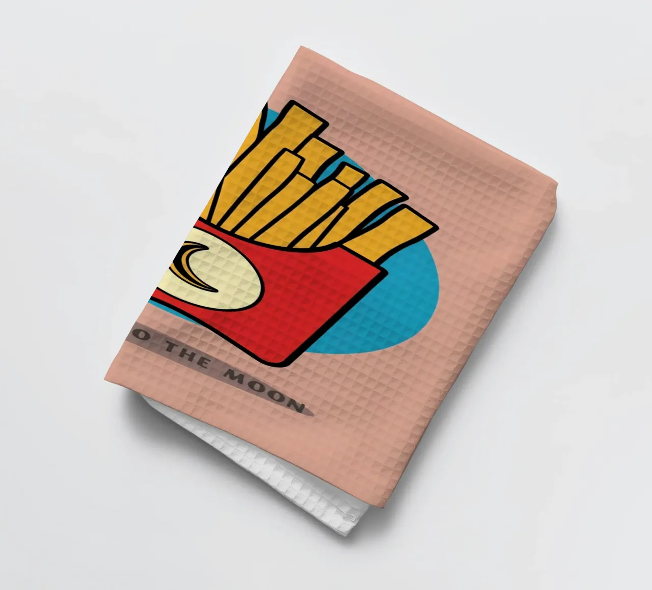 Frites "Fry Me to The Moon" (frites jusqu'à la lune) torchon de DesignDoodle