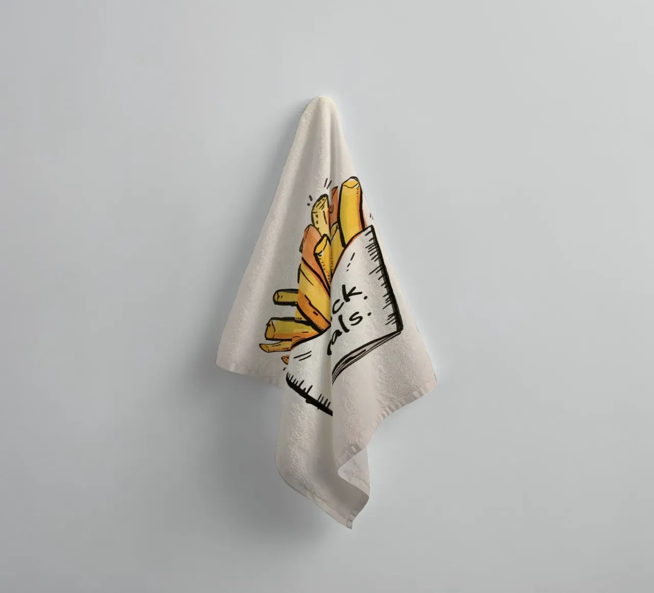 Frites " Buts de la collation" serviette de bain de DesignDoodle