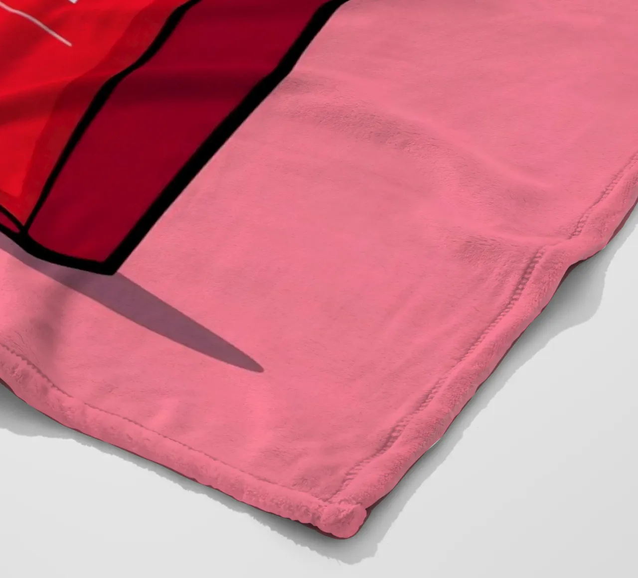 Patatine fritte "FRY-DAY VIBES" su sfondo rosa coperta in pile da DesignDoodle