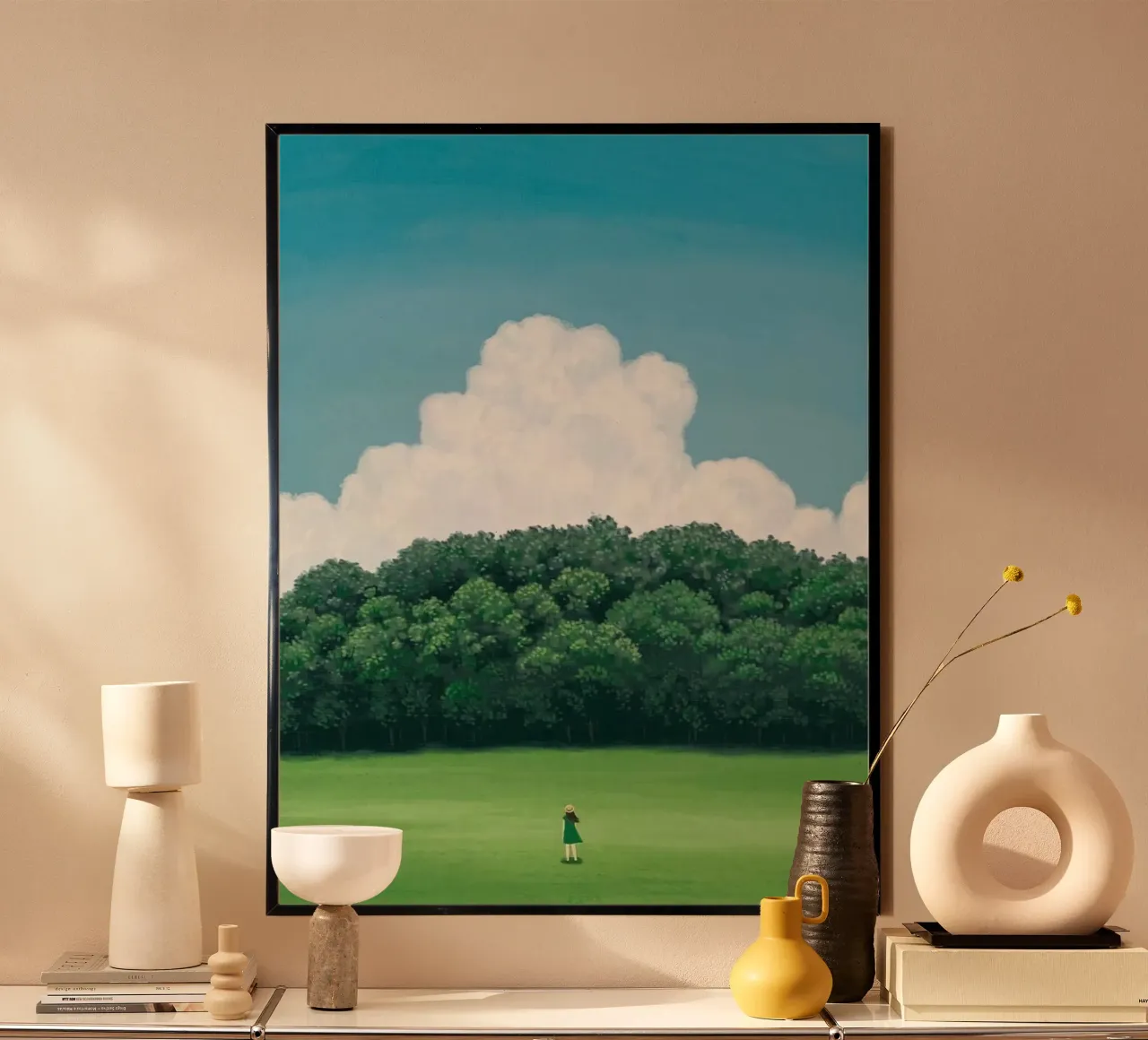 chill with forest cloud poster da juli