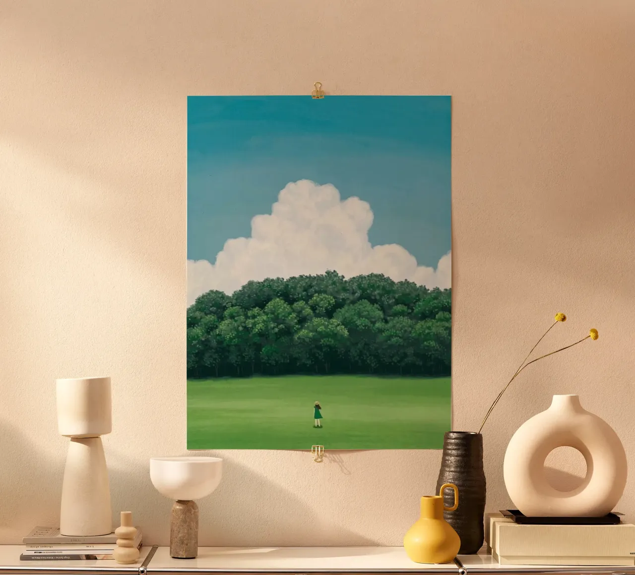 chill with forest cloud poster da juli